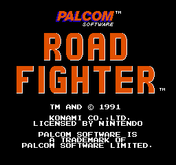 Road Fighter Title Screen